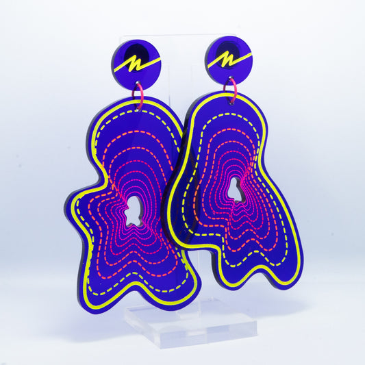 Vaporwave large purple blob dangles (yellow outline)