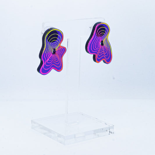 Vaporwave small purple blob studs (gradient outline)