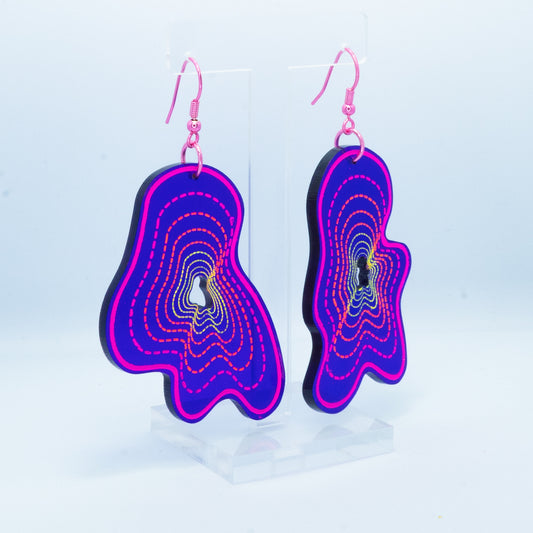 Vaporwave medium purple blob hooks (pink outline)