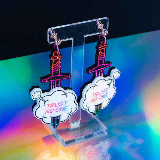 Behind your back black and white dangles