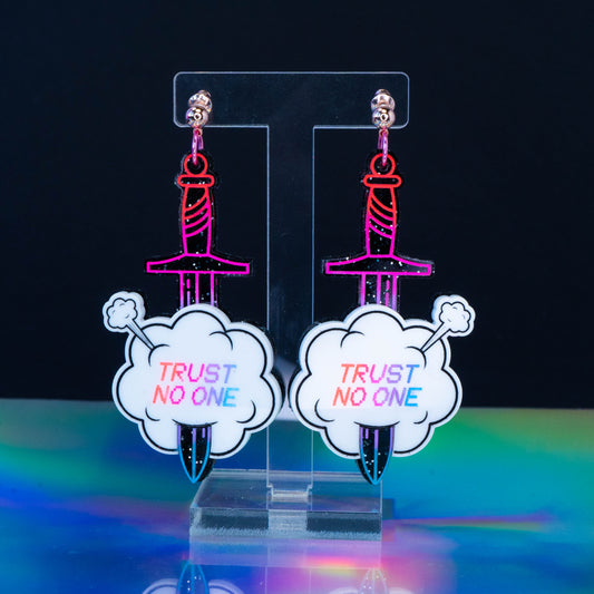 Behind your back black and white dangles