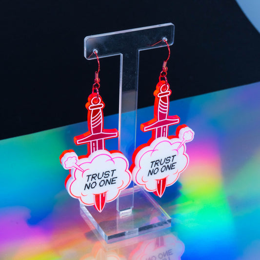 Behind your back neon red hooks