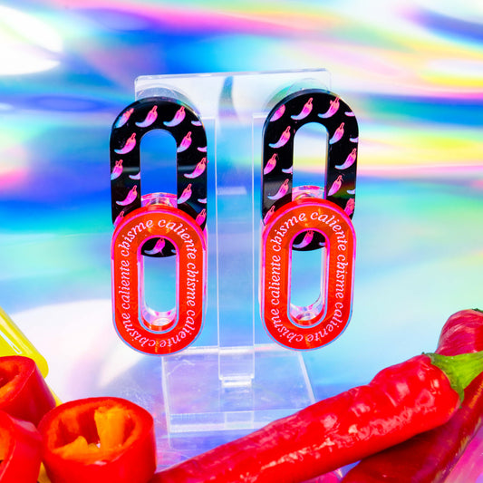 Chisme caliente hot chain dangles (pink)