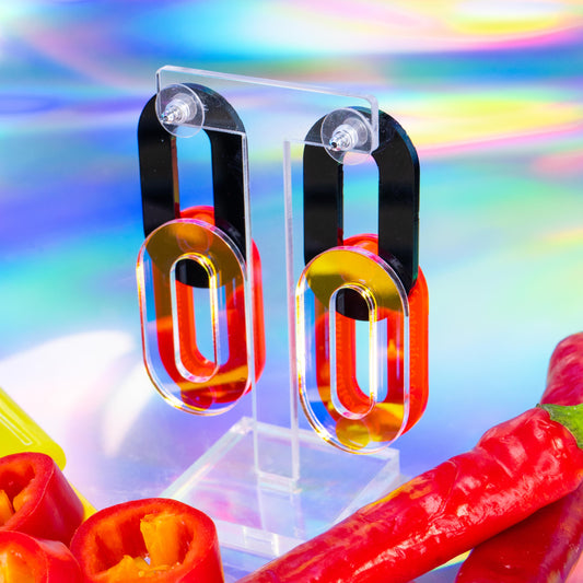 Chisme caliente hot chain dangles (pink)