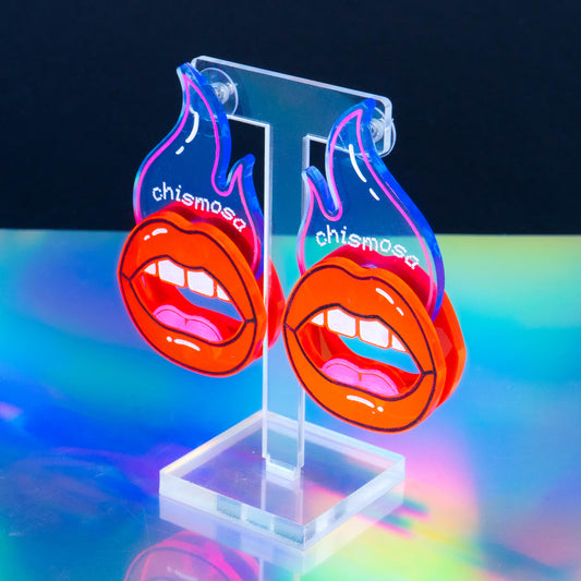 Chismosa neon blue dangles