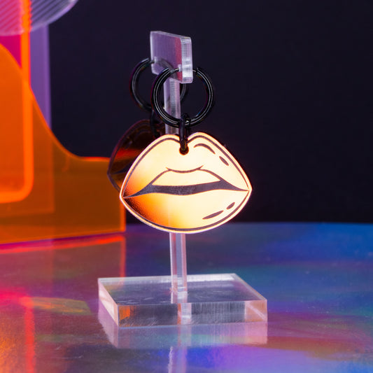 Chrome mirror lip hoops