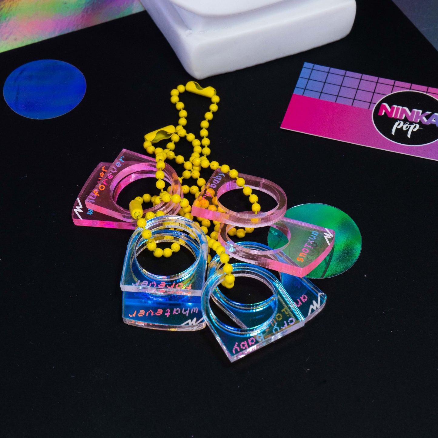 Whatever, forever double ring set