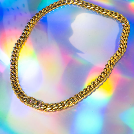 Gold stainless steel chain necklace