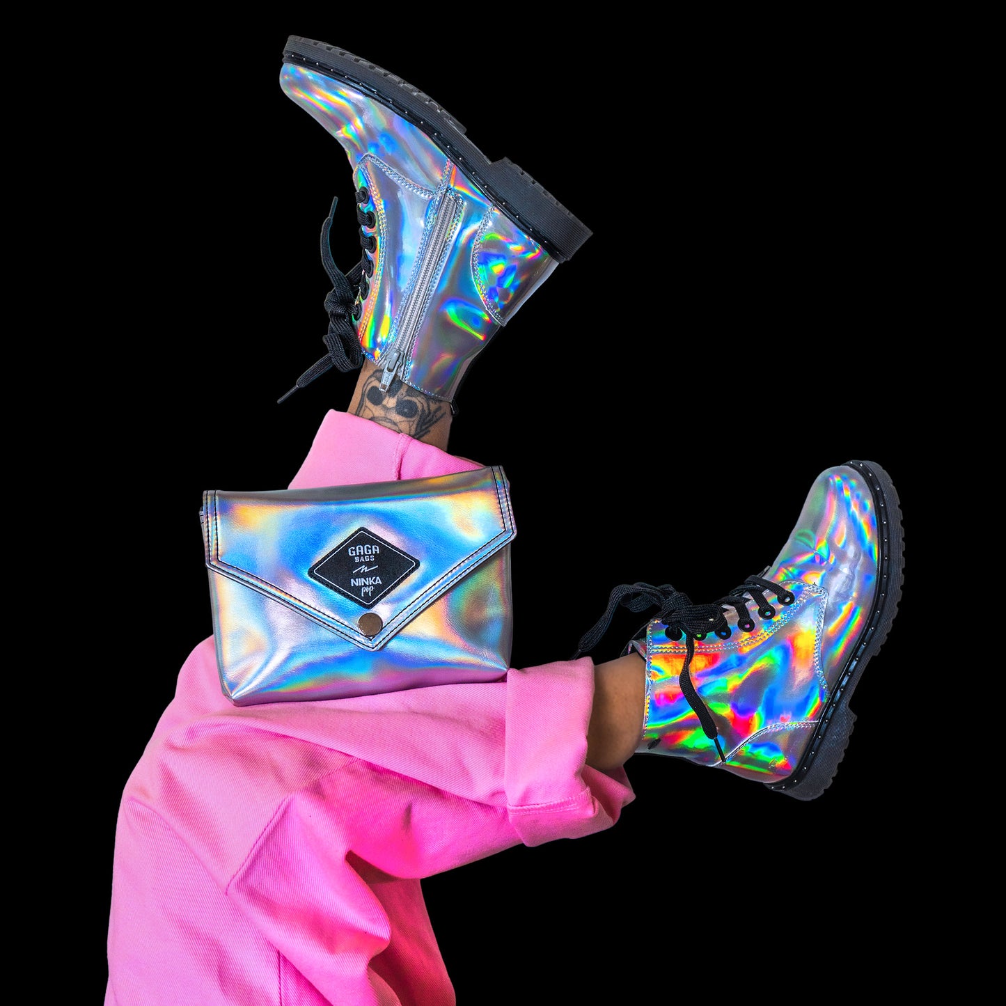 Holographic bag (black strap)