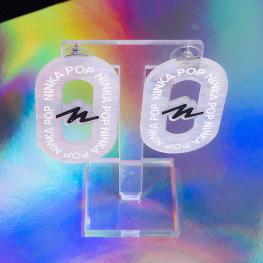 Iridescent marble extra large LINK studs