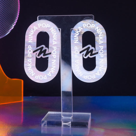 Iridescent marble extra large LINK studs