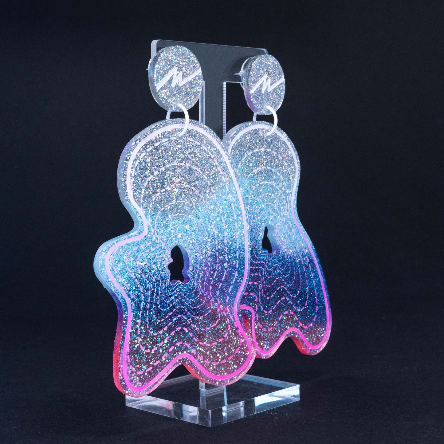 Galaxy large resin blob dangles