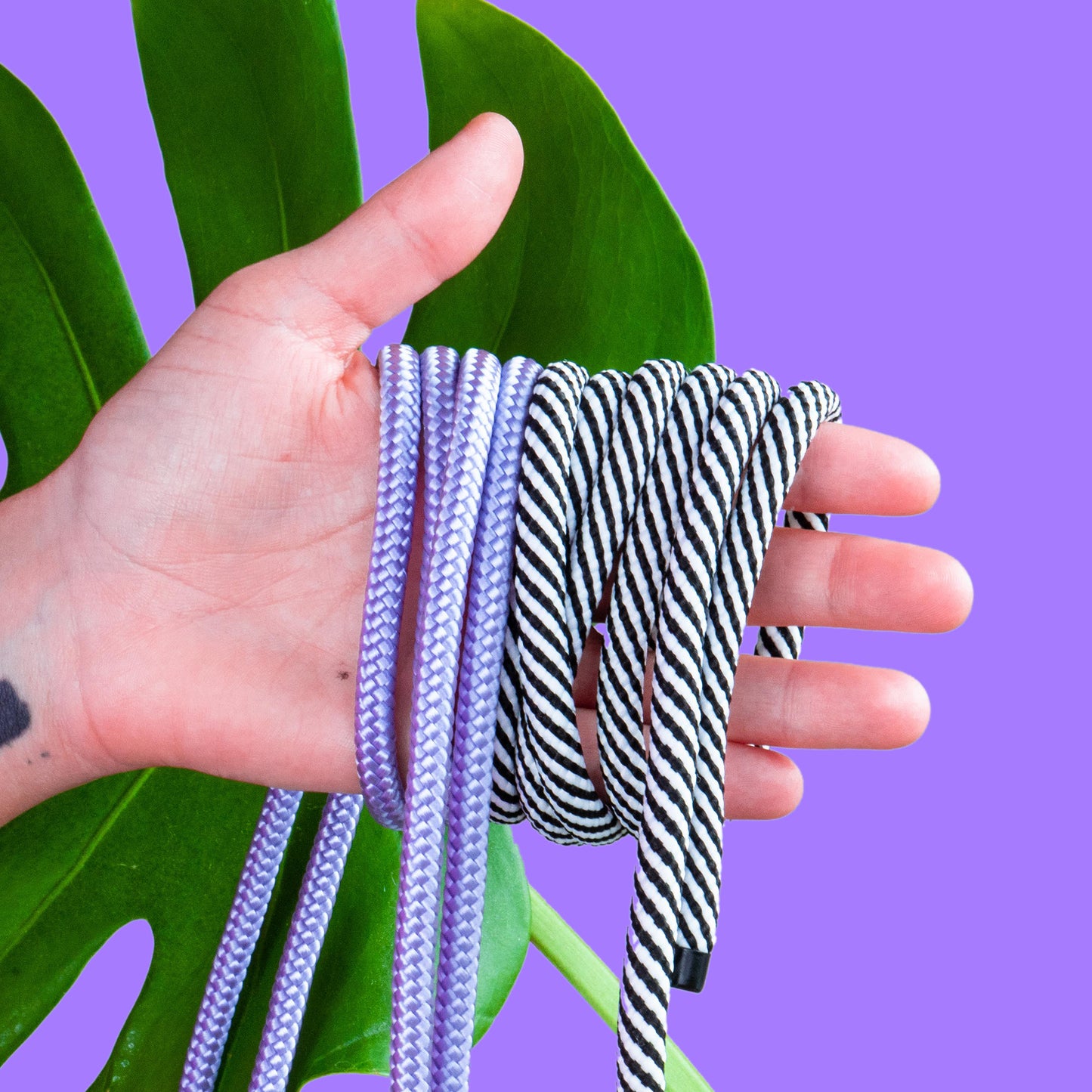 Orange bag (lilac + black/white strap)