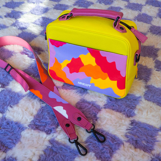 Unique hand painted Squiggle bag