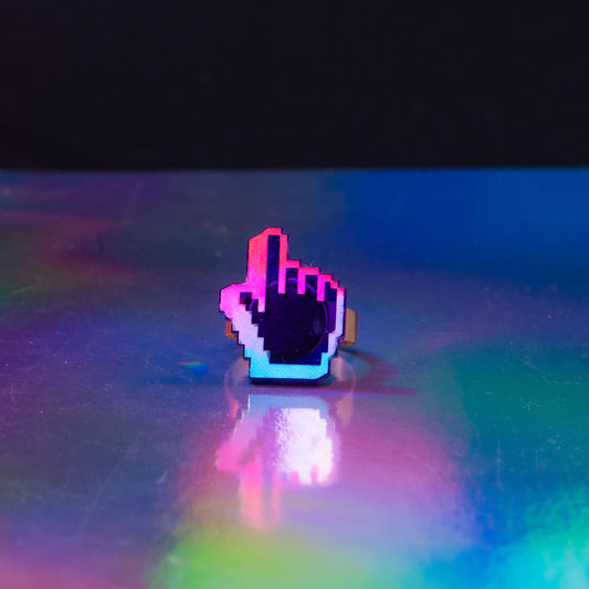 Acrylic purple cursor ring
