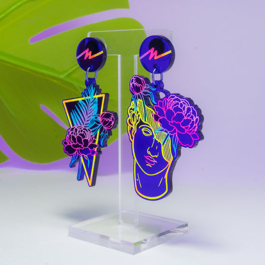 Small purple tropical flower boi dangles