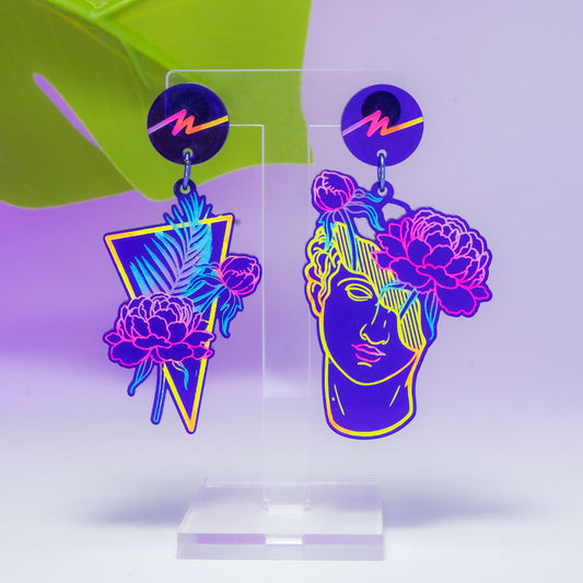 Small purple tropical flower boi dangles