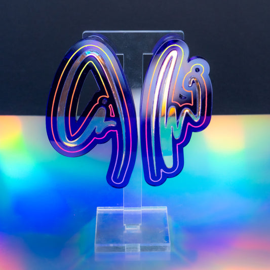 Squiggle n.2 purple iridescent