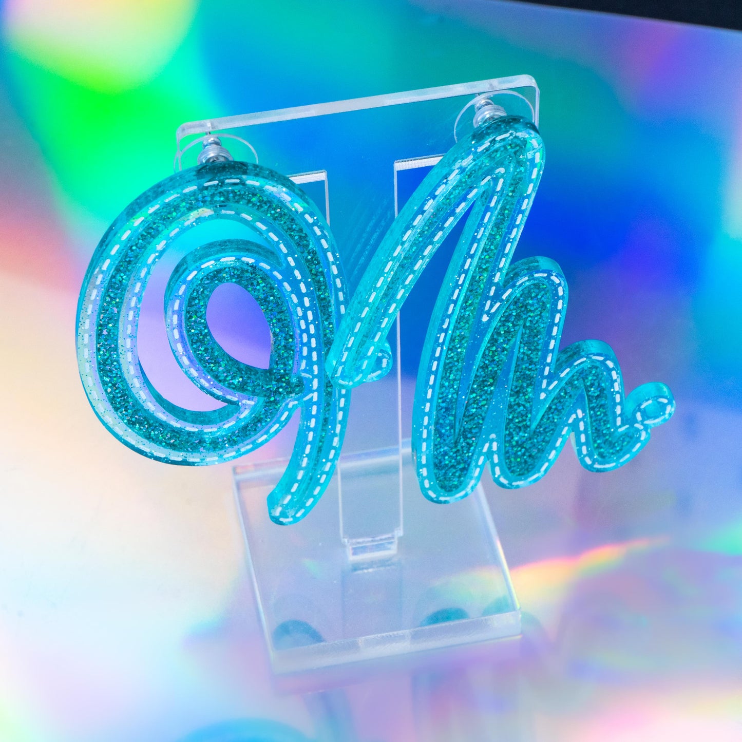 Squiggle n.3 emerald glitter