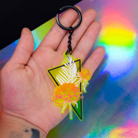 Tropical flower keychain