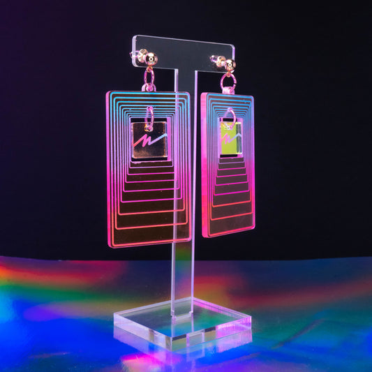 Neon pink Void dangles