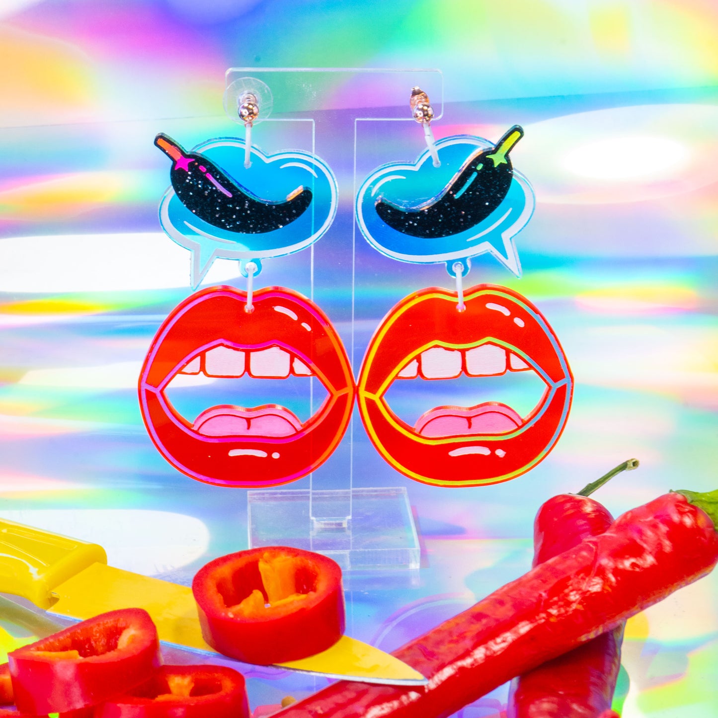 XL Espaisi rainbow dangles