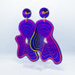 Vaporwave large purple blob dangles (gradient outline)