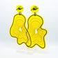 Vaporwave large yellow blob dangles (black outline)