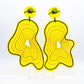 Vaporwave large yellow blob dangles (black outline)