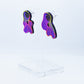 Vaporwave small purple blob studs (gradient outline)