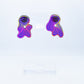 Vaporwave small purple blob studs (gradient outline)