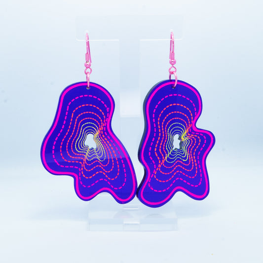 Vaporwave medium purple blob hooks (pink outline)