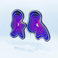 Vaporwave medium purple blob studs (yellow outline)