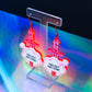 Behind your back neon red hooks