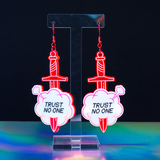 Behind your back neon red hooks