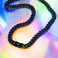 Black stainless steel chain necklace
