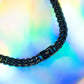 Black stainless steel chain necklace