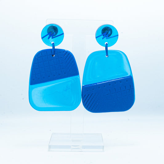 Blue diagonal Rock dangles