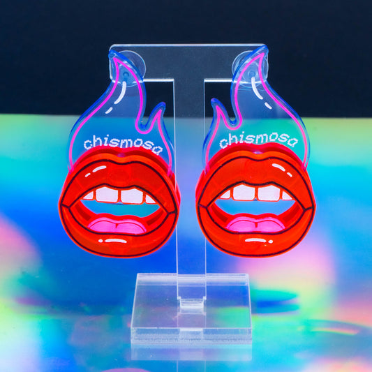 Chismosa neon blue dangles