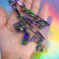 Chunky rainbow stainless steel chain necklace
