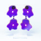 Vaporwave purple double blob dangles
