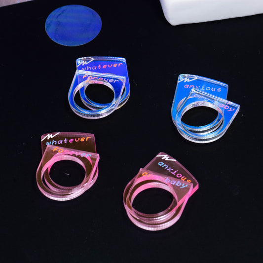 Whatever, forever double ring set