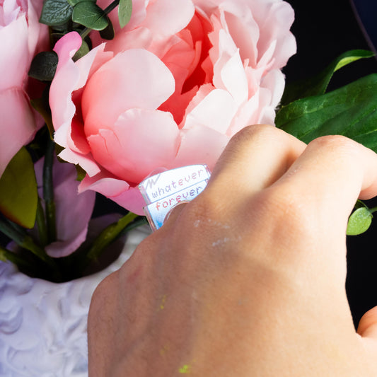 Whatever, forever double ring set