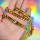 Gold stainless steel chain necklace