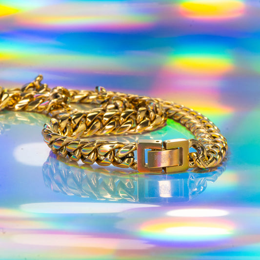 Gold stainless steel chain necklace