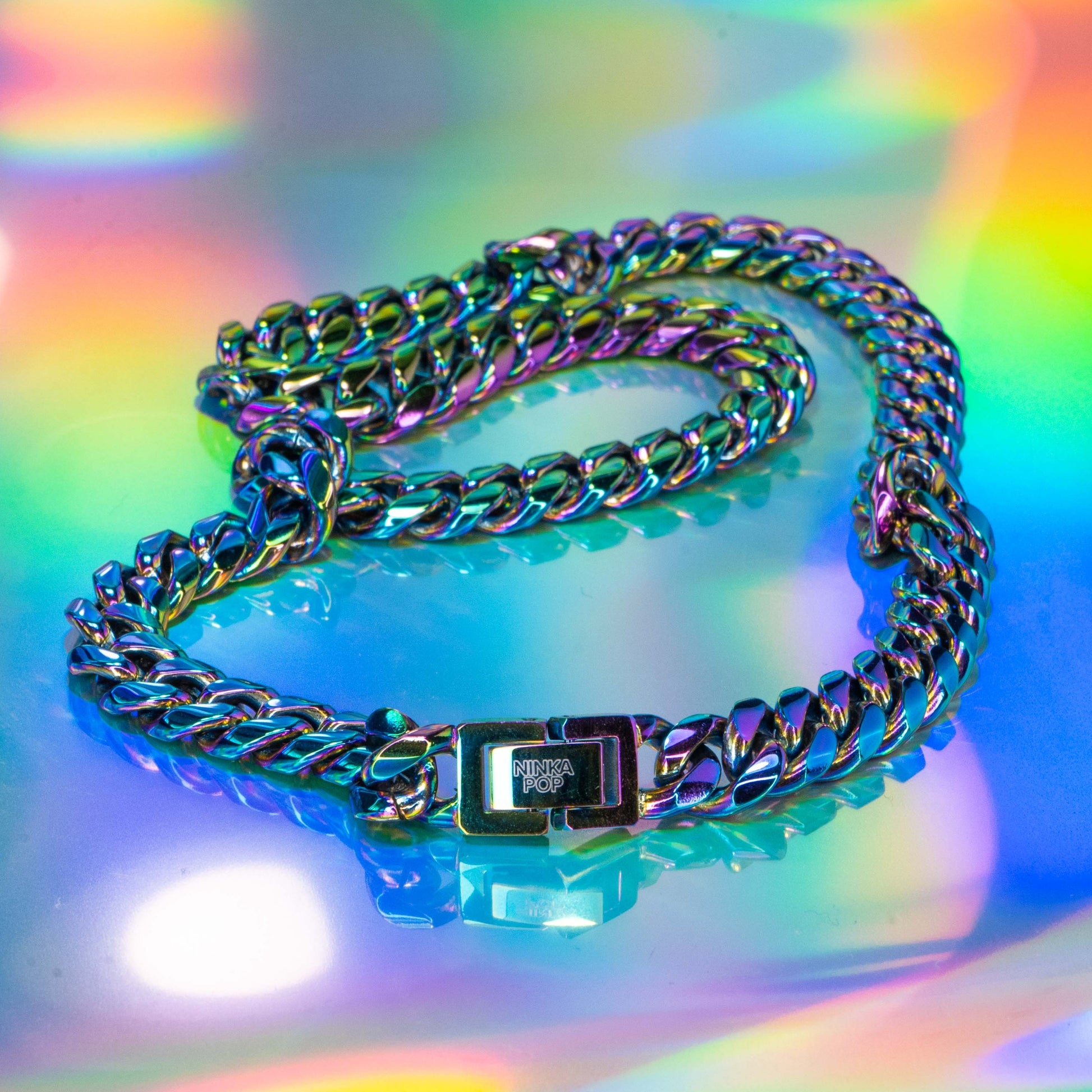 Rainbow stainless steel chain necklace – Ninka Pop