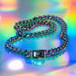 Rainbow stainless steel chain necklace
