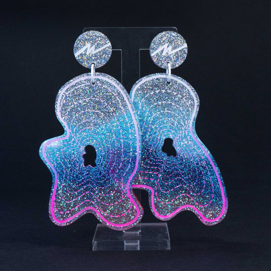Galaxy large resin blob dangles