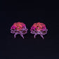 Acrylic large peony studs