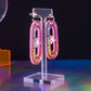 Neon pink rainbow extra large LINK hoops